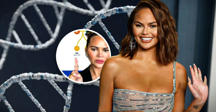 Chrissy Teigen se realiza prueba de ADN y descubre que tiene una gemela perdida Chrissy Teigen dressed with night gown